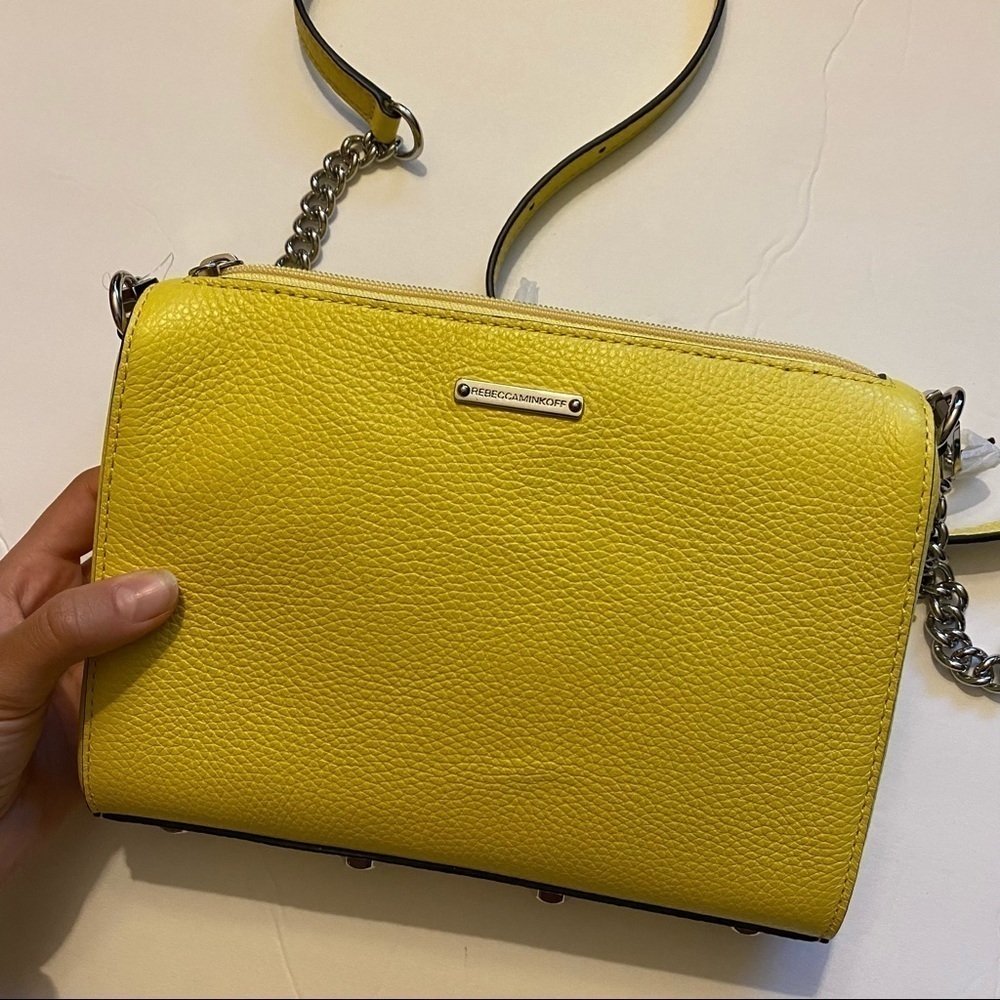 Rebecca Minkoff Mini 5 Zip Yellow Crossbody Bag - Picture 6 of 13